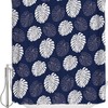 Tropical Monstera Palm Leaf Waterproof Shower Curtain For Bathroom