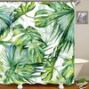 Tropical Palm Leaf Bath Tub Shower Curtain, Chic Bathroom Decor