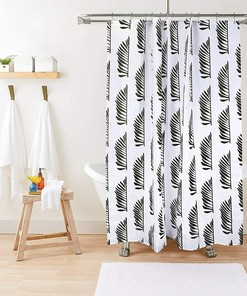 Tropical Palm Leaf Curtain Set