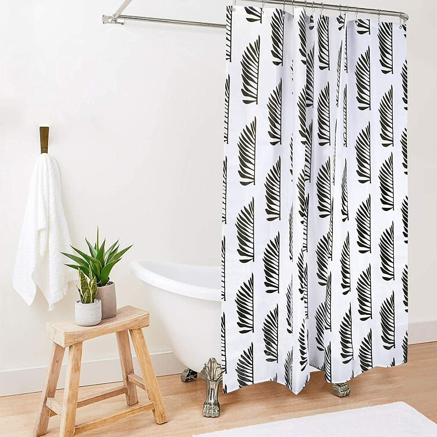 Tropical Palm Leaf Curtain Set - Image 2