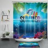 Tropical Palm Leaf Fabric Curtain