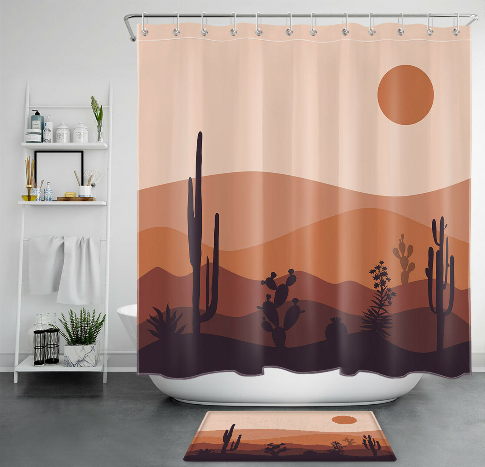 Tropical Palm Leaf Shower Curtain