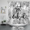Tropical Palm Leaf Shower Curtain For Bathroom