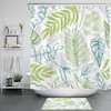 Tropical Palm Leaf Shower Curtain - Summer Bathroom Decor