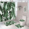 Tropical Palm Leaf Shower Curtain for Bathrooms, Decorative and Unique 