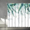 Tropical Palm Leaves Bathroom Shower Curtain With 3D Print Of Plant Prints