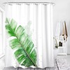 Tropical Palm Leaves Draperies Print Bathroom Shower Curtain with Unique Design, for Vintage Bathroom Shower Curtains 