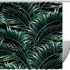 Tropical Palm Leaves Plant Fabric Shower Curtain for Bathroom Decor