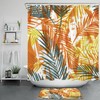 Tropical Palm Leaves Watercolor Shower Curtain for Bathroom Decor