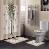 Tropical Palm Tree Bathrooms Set 4 Piece Print Shower Curtain - Singingin Design