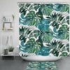 Tropical Paradise Shower Curtain With Hibiscus Flowers