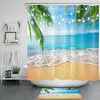 Tropical Party Palm Tree Shower Curtain for Ocean Beach Decor