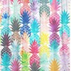 Tropical Pineapple Print Shower Curtain - Waterproof Fabric Bathroom Curtains 