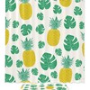 Tropical Pineapples Leaves Bathroom Accessories Set With Waterproof Fabric Shower Curtain And Mat