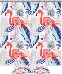 Tropical Pink Flamingo Shower Curtain for a Stylish Bathroom