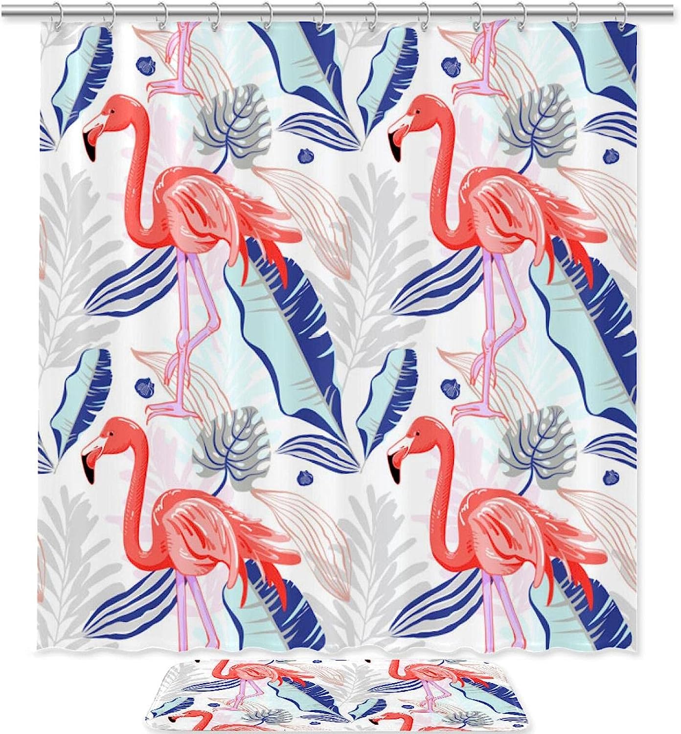 Tropical Pink Flamingo Shower Curtain for a Stylish Bathroom