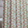 Tropical Pink Floral Shower Curtain, Nautica Home Embossed Fabric Design 