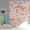 Tropical Pink Floral Shower Curtain with Boho Vibes for Your Bathroom