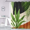 Tropical Plant Palm Shower Curtain for a Mid-Century Botanical Look