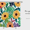 Tropical Plants Flowers And Leaves Shower Curtain For Your Bathtub Decorr