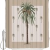 Tropical Plants in Summer Beach Palm Trees Shower Curtain for Bathroom Decor