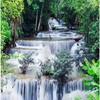 Tropical Rainforest Waterfall Shower Curtain with Jungle Falls Landscape for Vibrant Bathroom Dcor
