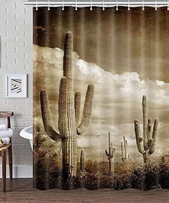 Tropical Shower Curtain For Beach Bathroom Decor