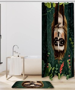 Tropical Sloth Shower Curtain, Add a Summery Touch to Your Bathroom