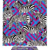 Tropical Stripe Zebra Print Fabric Shower Curtain for Playful Bathroom Decor
