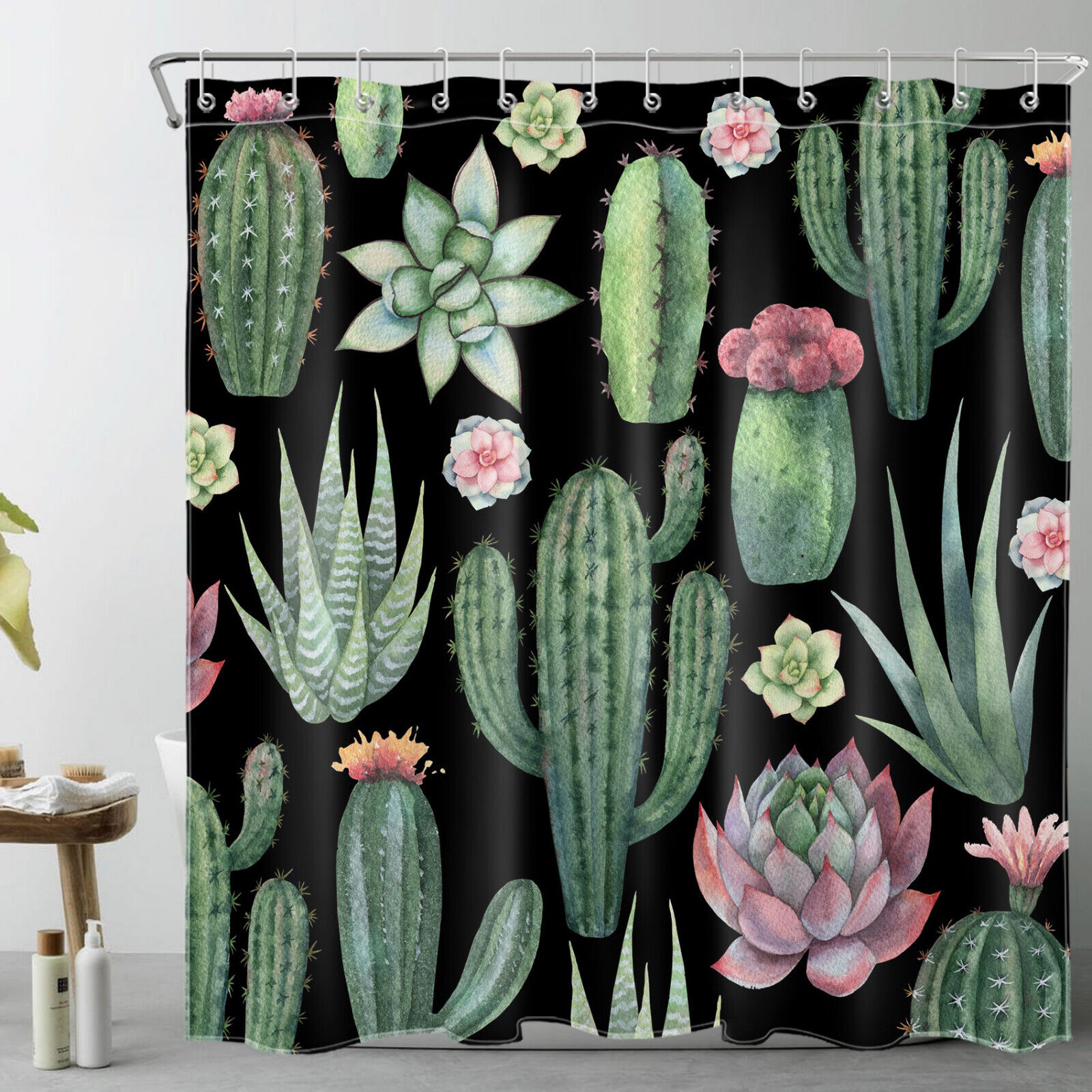 Tropical Succulent Plant Shower Curtain