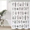 Tropical Succulents Vintage Bathroom Shower Curtain for Plant Lovers