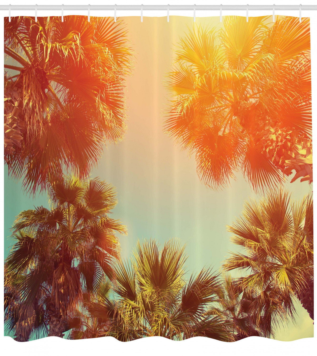 Tropical Tree Print Shower Curtain For Nature Inspired Bathroom Decor - Image 4