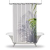 Tropical Tree Print Shower Curtain, Shadow Waterproof Fabric for Bathroom Decor