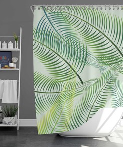 Tropical Trees Leaf Fabric Shower Curtain: Perfect Addition To Your Home Bath Decor