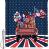 Truck Star July 4Th Independence Day Gnomes Shower Curtain For Patriotic Vibe