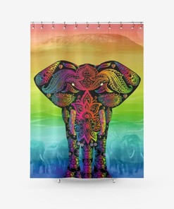 True Colours Textured Assassin Wear Shower Curtain For Bathroom