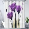 Tulip Flower Waterproof Shower Curtain for a Floral Bathroom Accessory