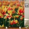 Tulip Garden Floral Shower Curtain for Botanical Bathroom Decor