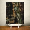 Turkey Tail Mushroom Nature Shower Curtain for a Rustic Bathroom