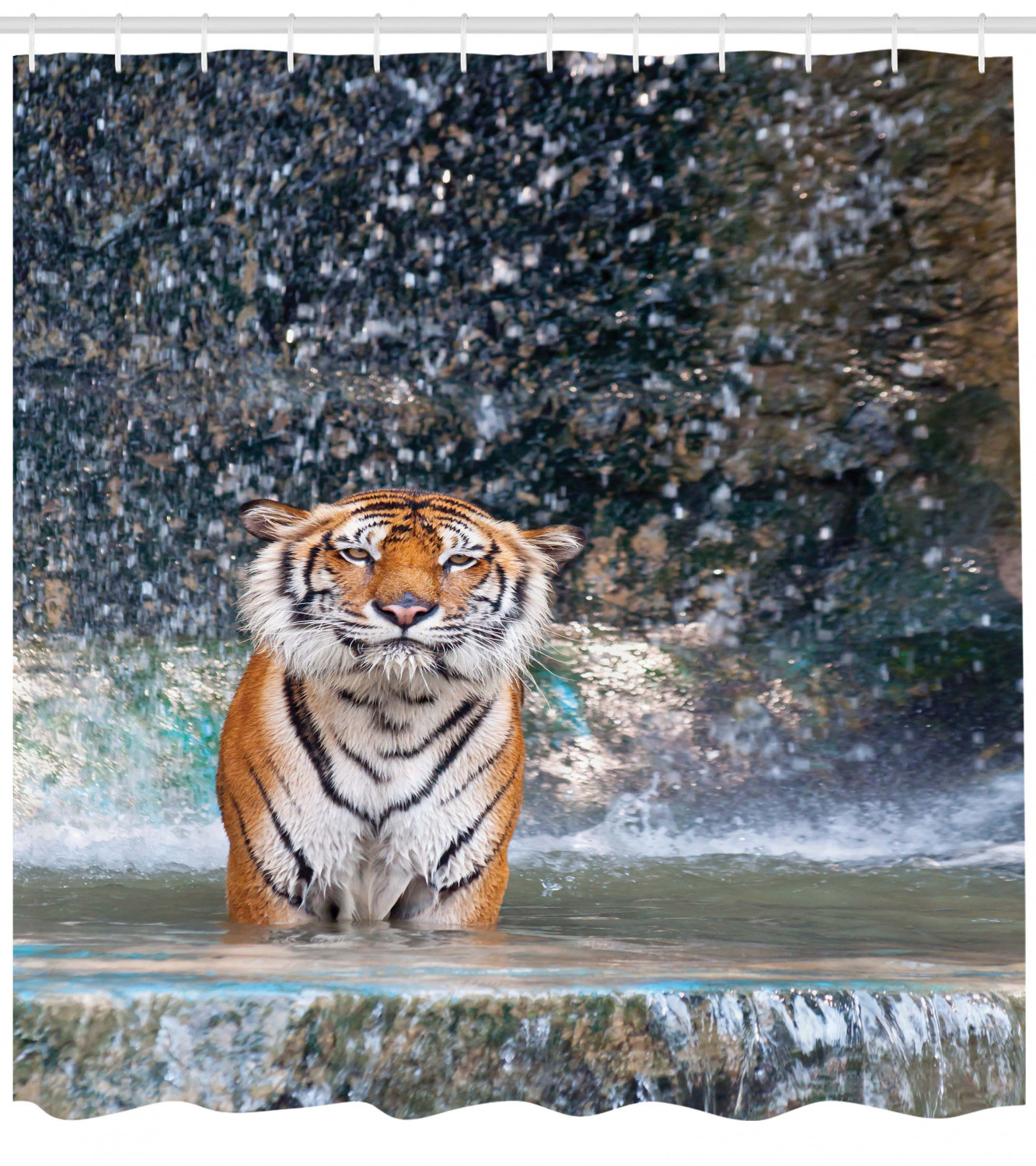 Turn Your Bathroom Into a Wildlife Sanctuary with Tiger Shower Curtain