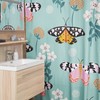Turquoise Bathroom Decor: Monarch Butterfly And Boho Prints Shower Curtain