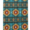 Turquoise Pattern Southwest Native American Shower Curtain, Fade-resistant Bath Room Decor