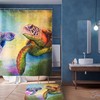 Turtle Coastal Tropical Design Shower Curtain - Add A Touch Of The Sea To Your Bathroom Decor