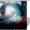 Turtles and Seashells Shower Curtain with Ocean Drawing Design