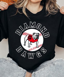 UGA Diamond Dawgs Logo T-Shirt for Fans of Georgia Bulldogs - Classic Tee for Fans