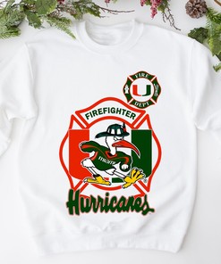 UM Hurricanes Firefighter T-Shirt Sweatshirt Hoodie Fan Gift