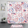 USA Flag Stars Independence Day Shower Curtain for a Patriotic Bathroom