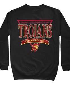 USC Trojans Vintage Trojan Head Logo Black T-Shirt Fan Gift
