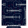 Ukulele Outline Pattern Shower Curtain For A Fun Bathroom