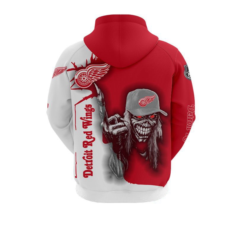 Ultra Death Graphic All Over Print 3D Hoodie For Halloween From Detroit Red Wings